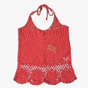 Surf Gypsy Coral Crochet Swim Coverup